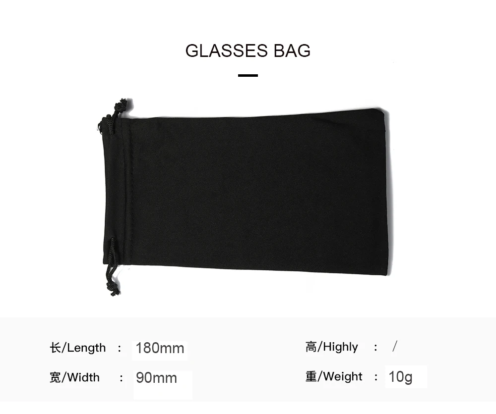 Custom Logo Sunglasses Box Embossed PU Packaging Black Eye Glasses Cleaning Cloth Bag Pouch