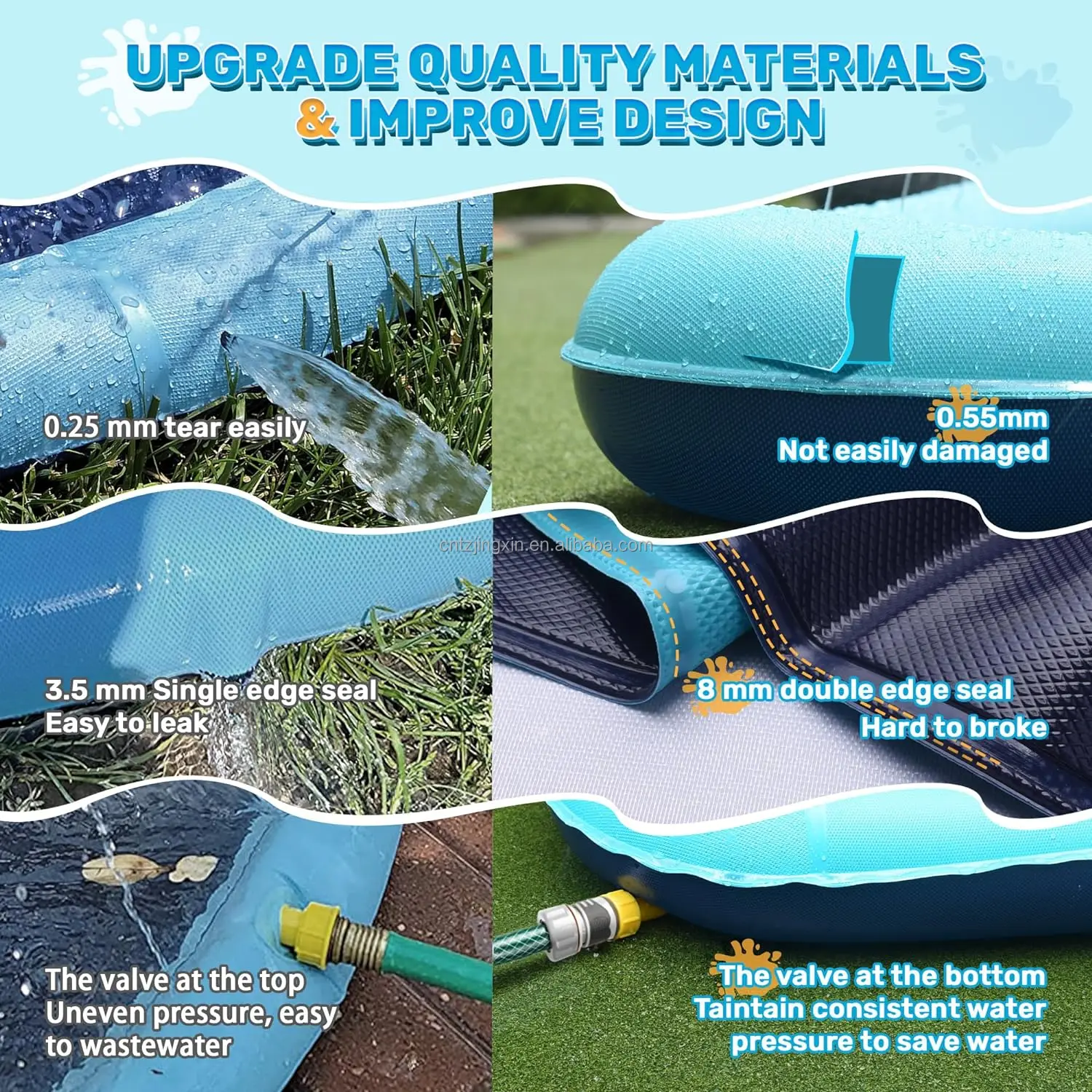 Factory Custom PVC Dog Square Splash Guard Anti Slip Sprinkler For Children 4-8 Years Old 1-3 Years Toddler Water Toys