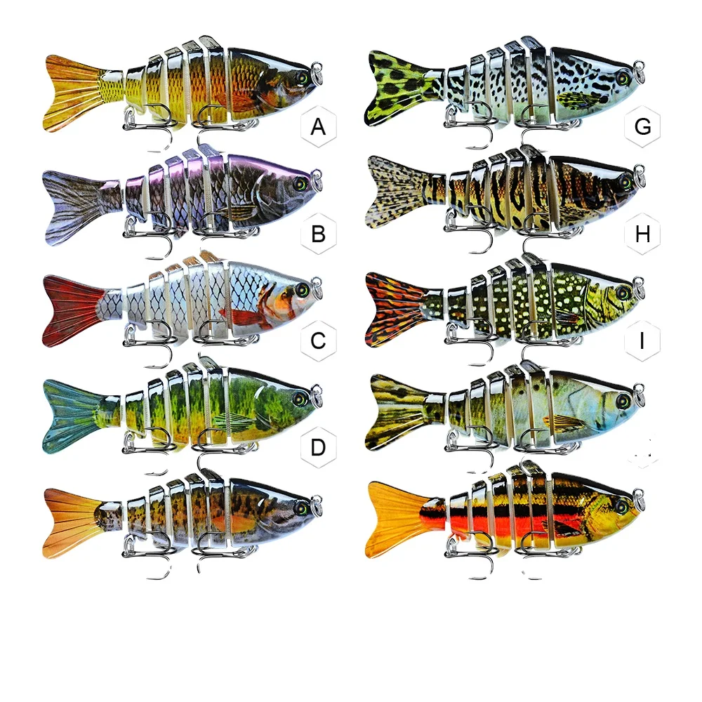 Дикий Рыбалка опускается на дно воблер шарнирная приманка 7-ми сегментный искусственные приманки рыболовные снасти приманки