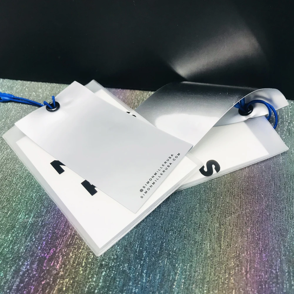 Custom Brand Logo Pvc Jeans Hangtags Clothing Paper Tag