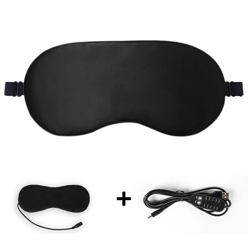 Factory Wholesale Silk USB Temperature-Controlled Eye Mask Nap Mask Heating Eye Mask For Sleep