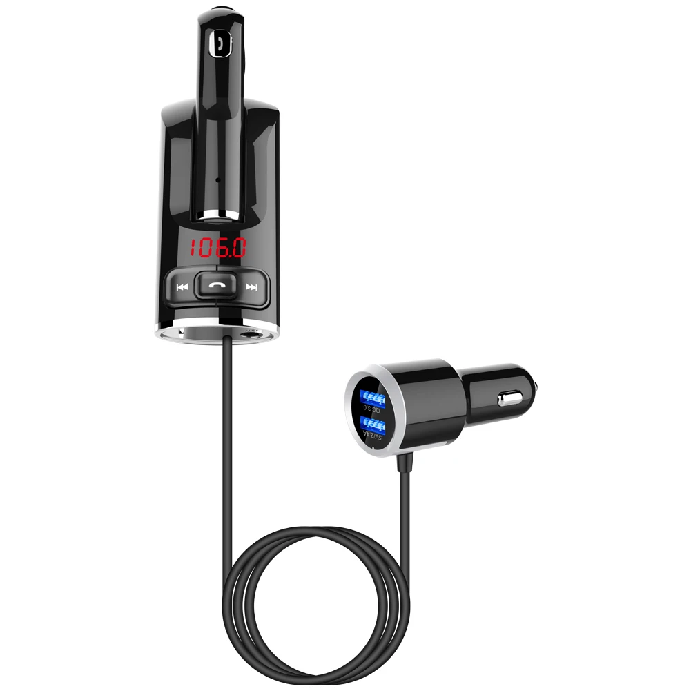 Auto Handsfree Car Kit 12-24V Usb Portable Charging Audio Stereo Fm Transmitter Tape Car Mp3 Player With Bt