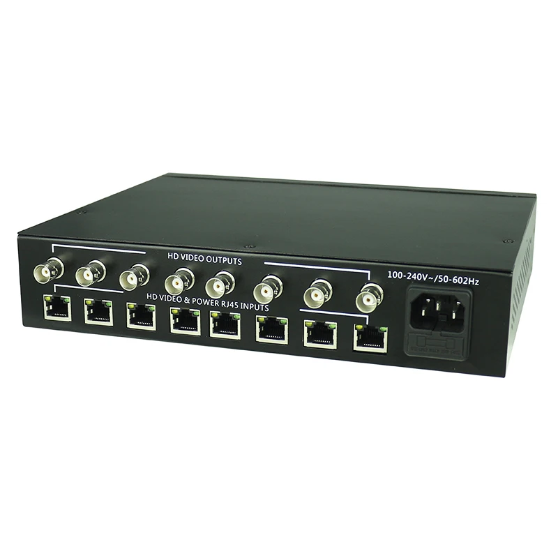 8 Channel Passive UTP Balun BNC to IP Converter 8K Video Transmitter and Receiver