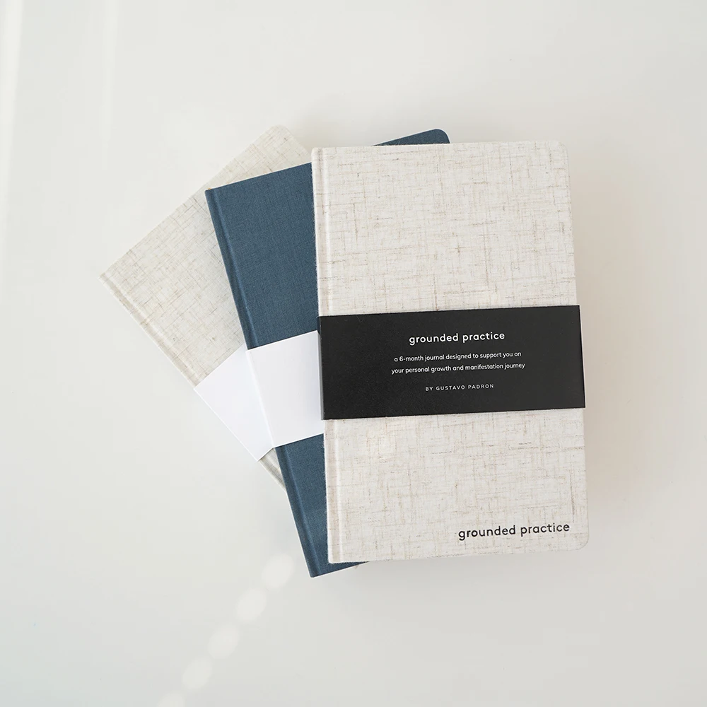 China A4 A5 A6 Supplier Custom The Factory Price Fabric Linen Notebook Hardcover Grounded  Practice Manifest Journal