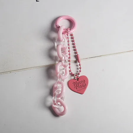 Hot Sold Fashion Candy Color Acrylic Key Ring Charm Key Chain Accessories Ring Spring Buckle Custom Key Chains