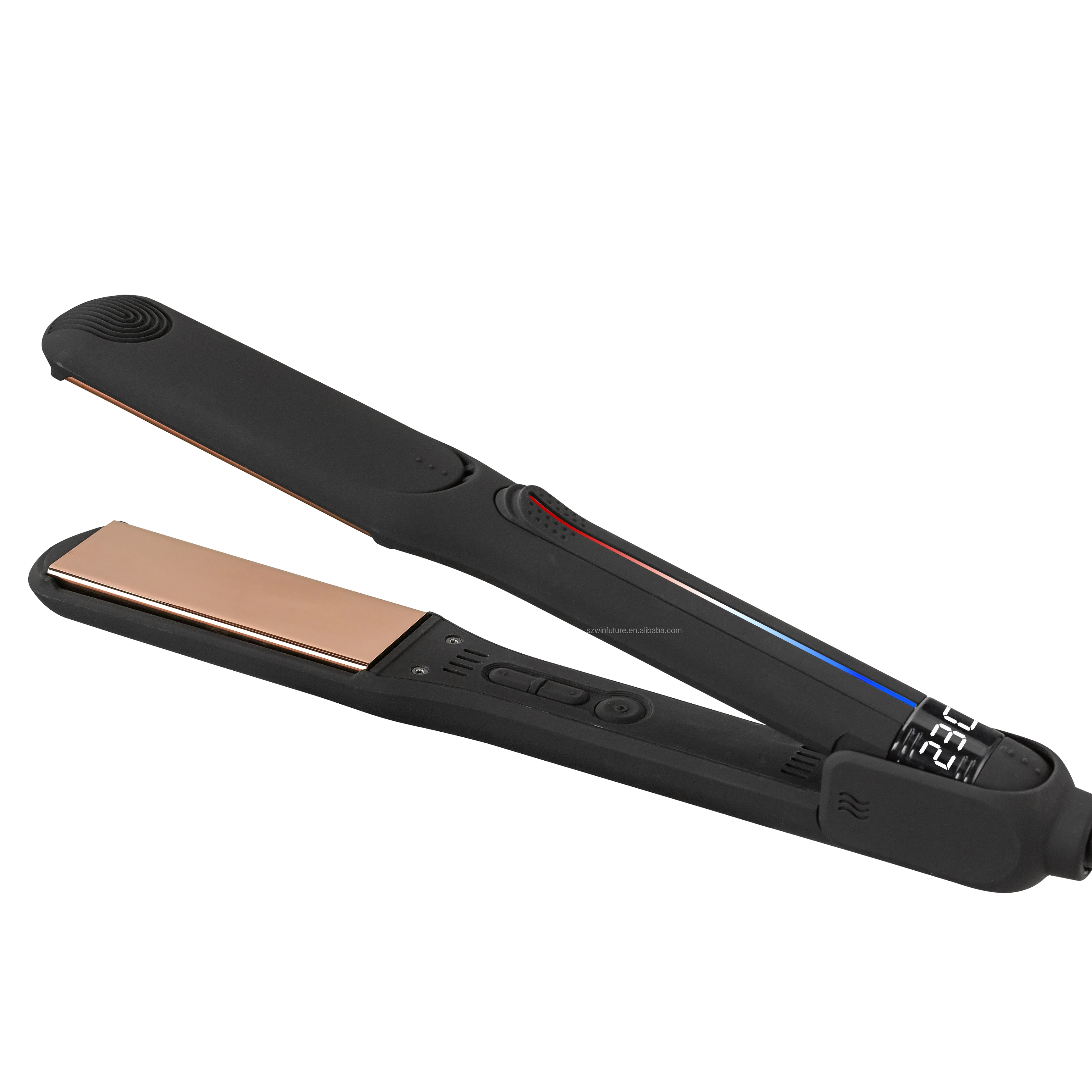 Rose Gold Big LCD Display High Temperature Control Flatirons Hair Straightener Professional Hair Straighteners Manufacturer