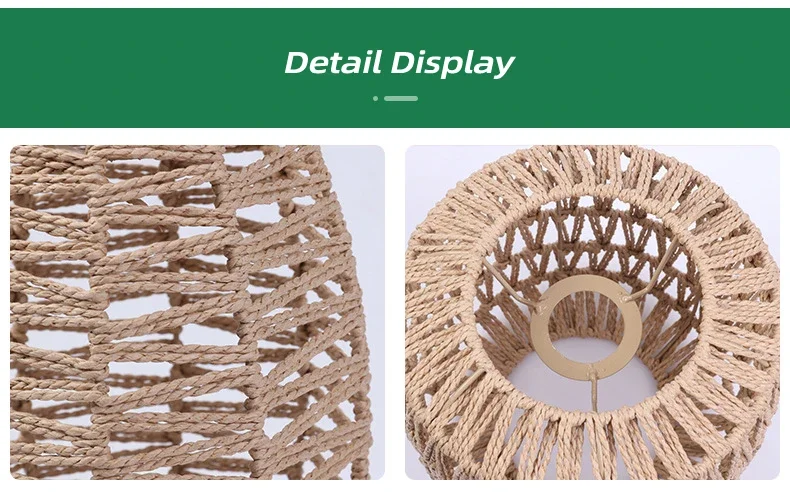 Trendy Natural Rattan Lampshades Ceiling Handicrafts Lamps With Modern Straw Product High Quantity In Large