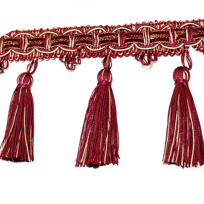 Прямая поставка с фабрики, горячая распродажа костюмов, домашний текстиль, 9 см полиэстер, занавеска с кисточкой и бахромой