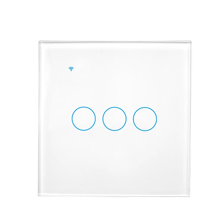 
Стандарт США ЕС умный Wifi настенный сенсорный выключатель 1/2/3 банды стеклянная панель Выключатель света Выключатель inteligente умный переключатель 