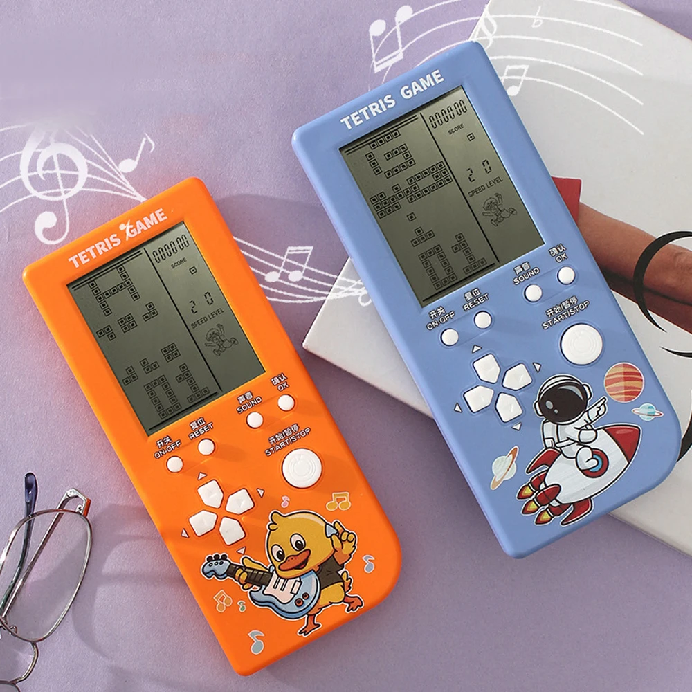 New products Handheld Game Console Tetris Big Screen Button Built-in Multiple Game Childhood Classic Tetris Retro Electronic Toy