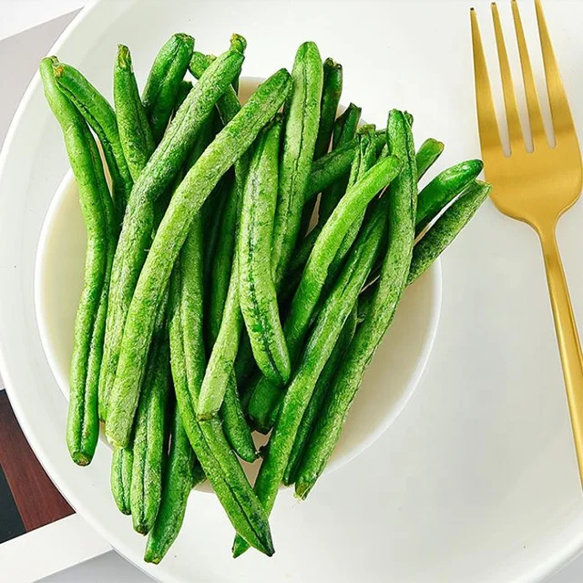 Dried Vegetables Snack Natural Fried Vacuum Package VF Dried Green Beans