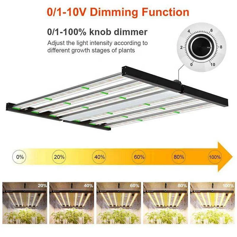 Knob dimming indoor plants lm301h 1000w/600w/800w full spectrum indoor plants led grow light with MW Drivers