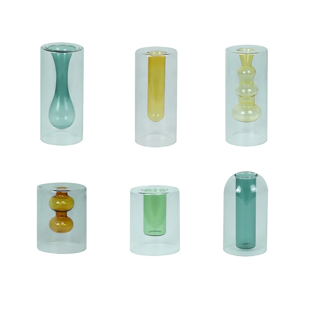 Foryoudecor Reusable Transparent Decorative Vase Small Glass Vases For Home Decor Centerpieces