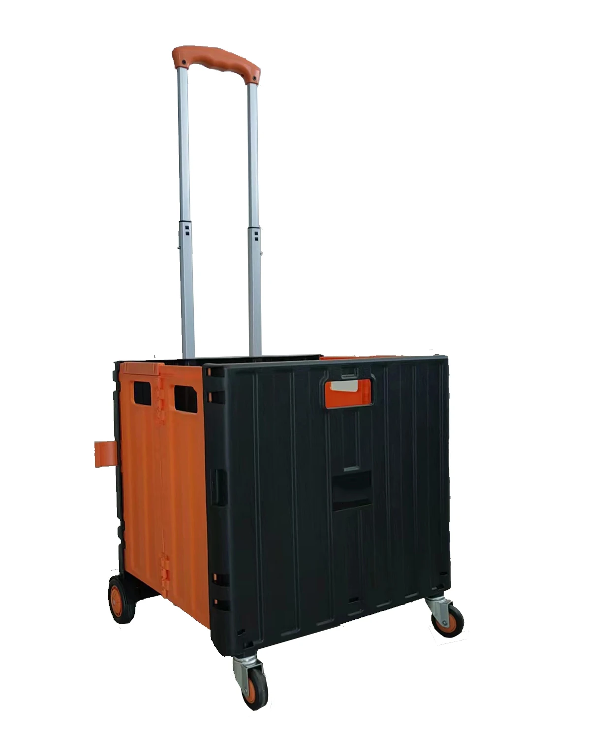 PACK & ROLL 4 wheels cart Plastic  trolley Smart Boxes  Foldable Plastic Shopping Trolley Cart folding rotate carts