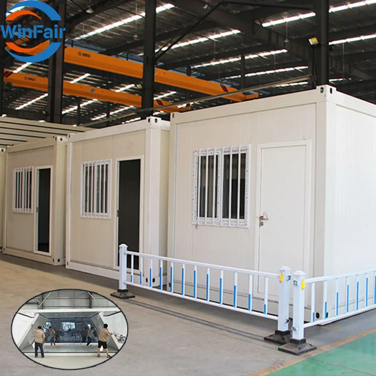 WinFair Luxury Foldablehouse Habitaflex Common Villa Hotel Warehouse Trade Portable Foldable Folding Container House