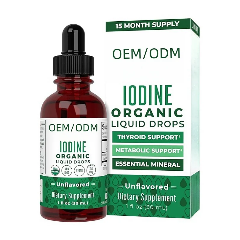 Dietary Drop Supplement Manufacture Customized Formula Iodine Organic Liquid Drops
