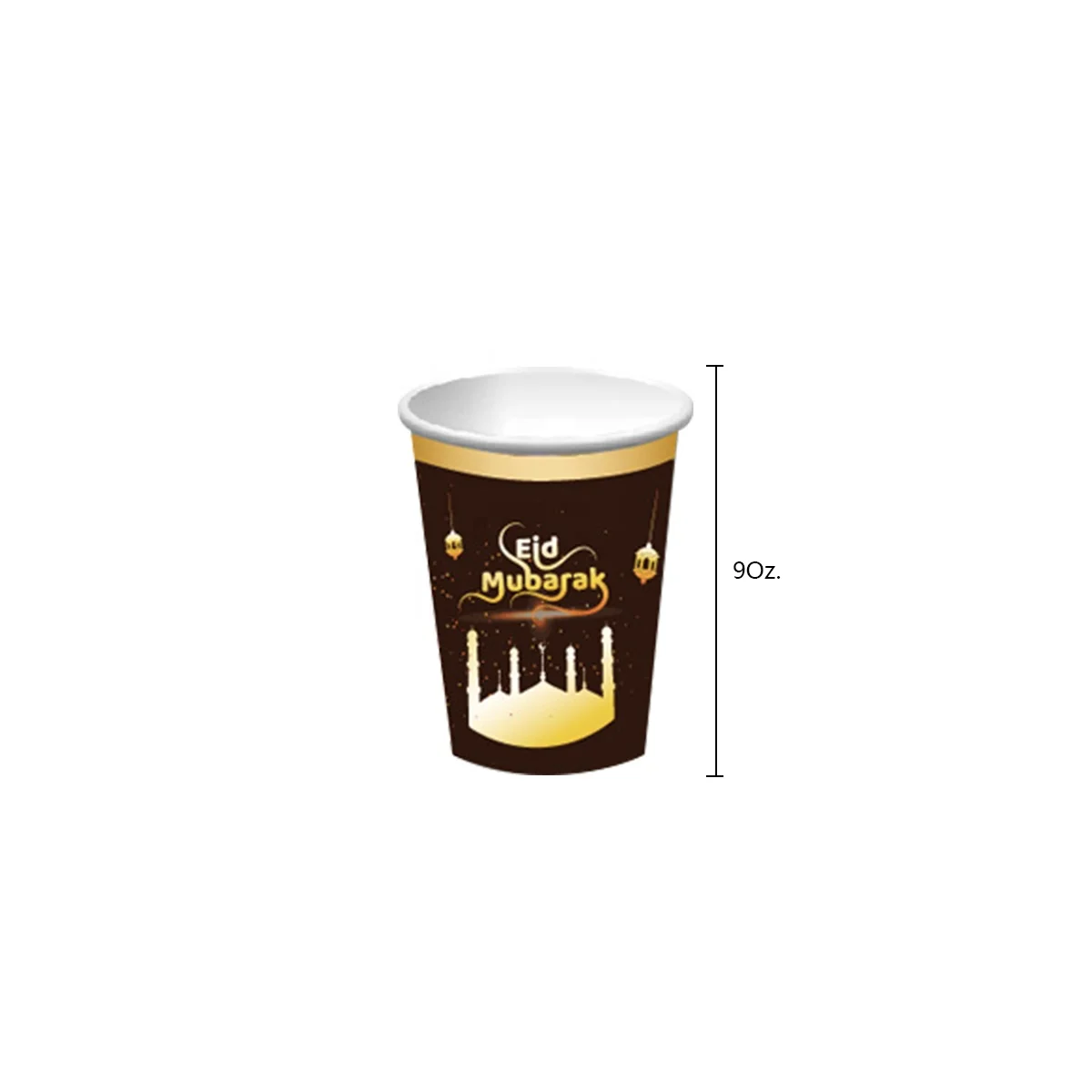 EID Decorations Supplies For  Muslin Ramadan EID Paper Plates Cups Tablecloth