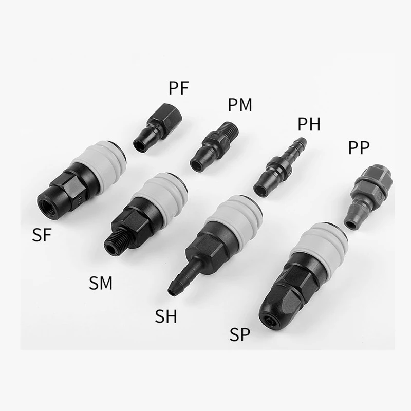 Pneumatic C-type Plastic Steel Self-locking Joint Air Compressor Pump Fitting Quick Coupling Accessories PU Tube Pipe Connector