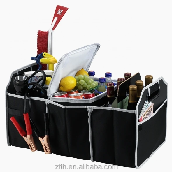 Auto Trunk Organizer With Waterproof Cooler Bag For Car