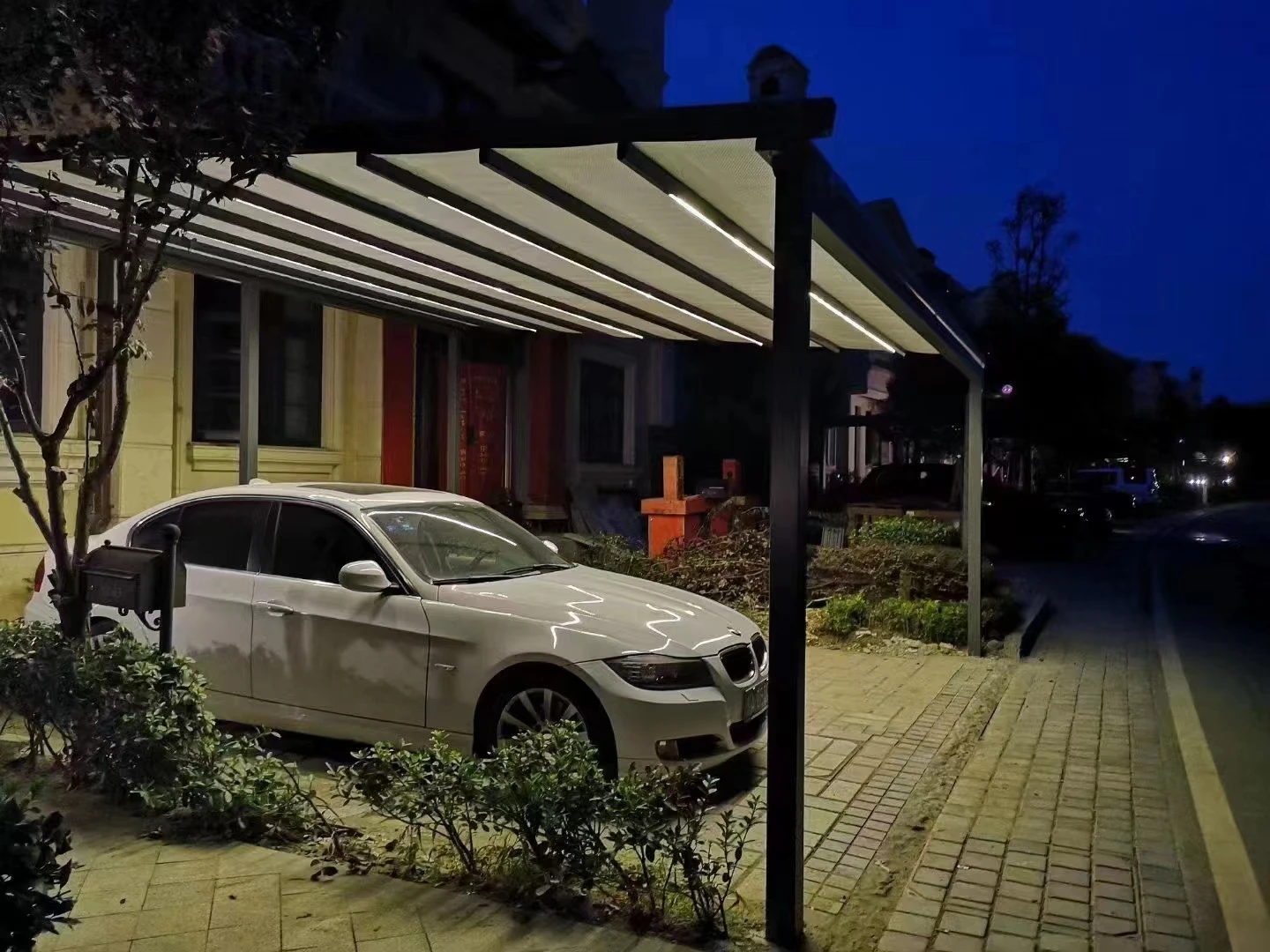 Automatic Electric Garden Gazebo Pergola Retractable Waterproof Awning Front Window Door Sun Protection Wave Canopy