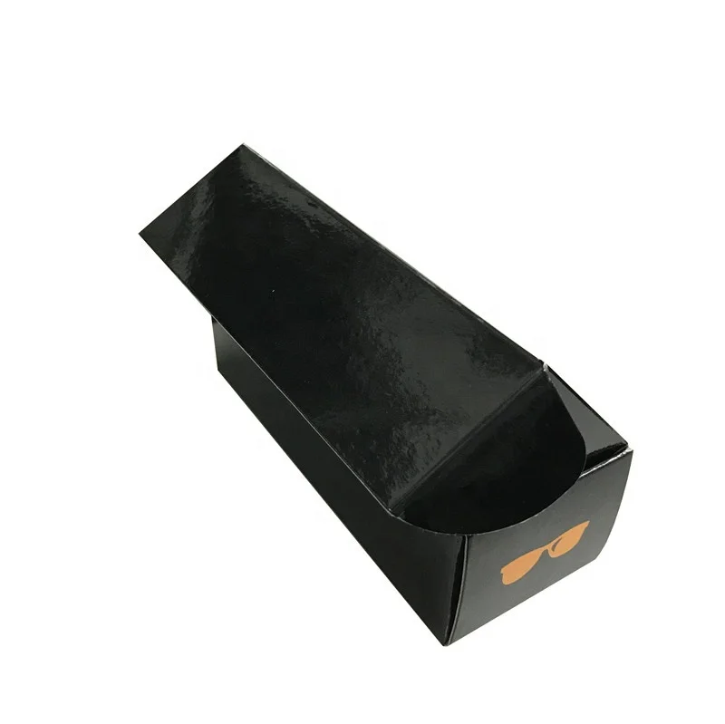Hot Sale Custom Logo Sunglass Eye Wear Black Paper Case Wholesale Paper Box For Sunglasses