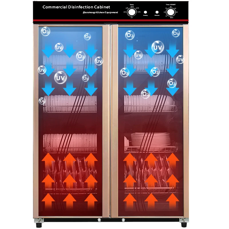 Lowest Price Mechanical Electric Dish Dryer With 304 Stainless Steel Rack Electric Kitchen Disinfection Cabinet