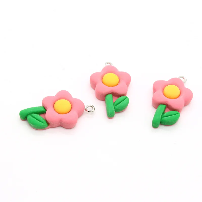 Flower Rabbit Penguin Resin Drop Oil Jewelry Pendant Diy Necklace Bracelet Key Chain Dress Bag Charm