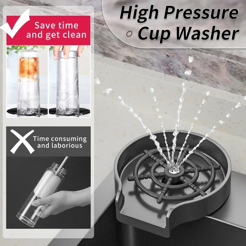 Multifunction Kitchen Sink Stainless Steel For Kitchen Smart Large Single Dishwasher Washbasin Black Kitchen Accessories