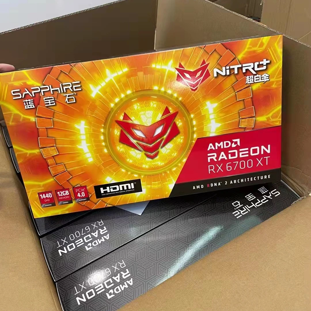 Sapphire Radeon RX 6800XT 6700xt 16G GDDR6 For Desktop and RX 580 RTX 3070 3080 3090 Gaming Graphics Cards RX 6700 xt