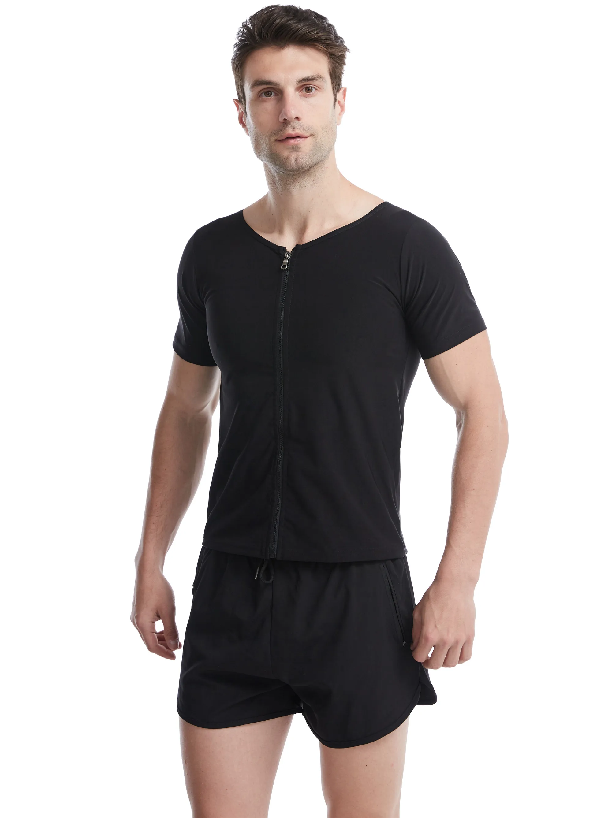Mens Body Shaper Hot Sweats Sauna Suit Hot Sweat Slimming Shirt weight loss Jacket