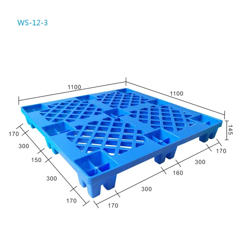 Single Side Warehouse Perforated Deck HDPE Racking Plastic Pallet for Industry