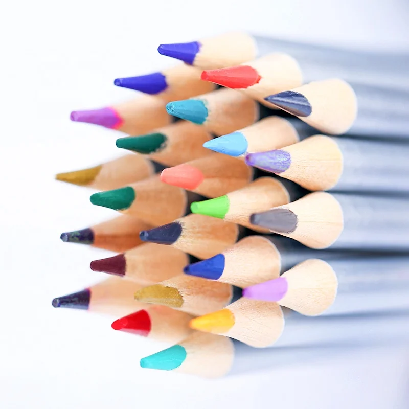
2020 custom wood 24 colour pencil in tin box 