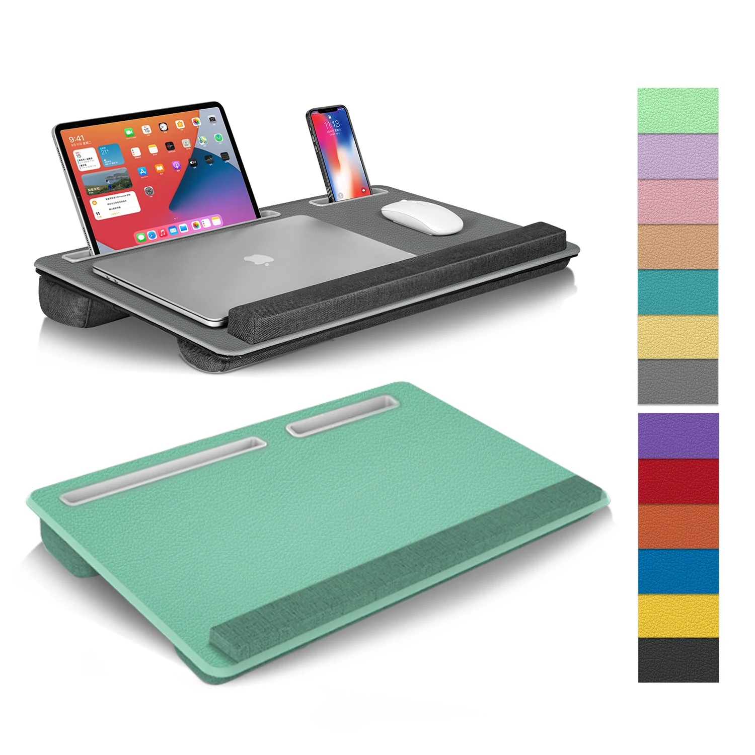 Поднос для ноутбука meja, многоцветная подушка из искусственной кожи, для дома и офиса