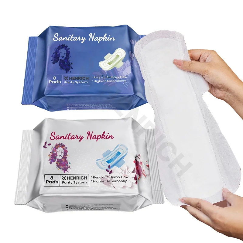 Henrich Comfort Sanitary Pad Organic Cotton Biodegradable Women Breathable Sanitary Napkins