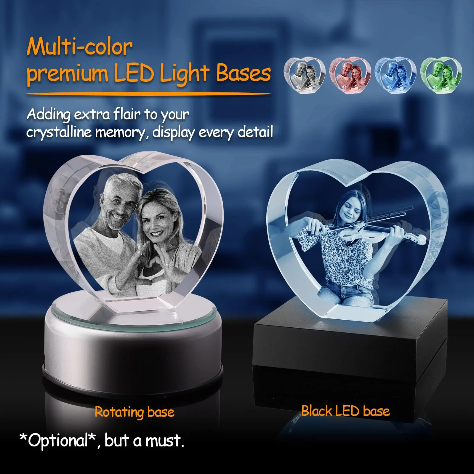 free customization  Dropshipping available  Custom K9 crystal laser-etched photos Pet owner memorial gifts for dogs and cats