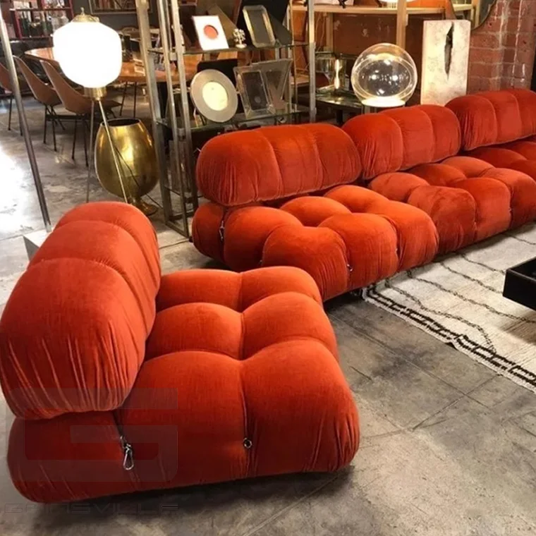 Contemporary Soft Living Sitting Room Lounge Modern Set Furniture Minimalist Shaped Sectional Modular Sofa