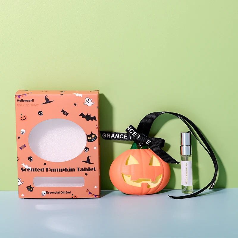 Halloween pumpkin scented candle creative decoration funny ghost shape fragrance gift candle scented gift box