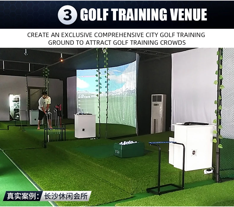 PGM P6 china indoor golf simulator 4k camera projector korea system virtual simulateur de golf for home trainer practice