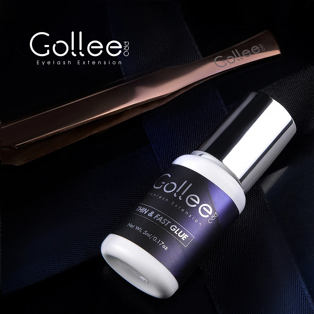 Gollee No Tears Formula 10ml Super Fast  1 Sec Max Bond 6-8 Weeks Private Label Eyelash  Glue Lash Extension Glue