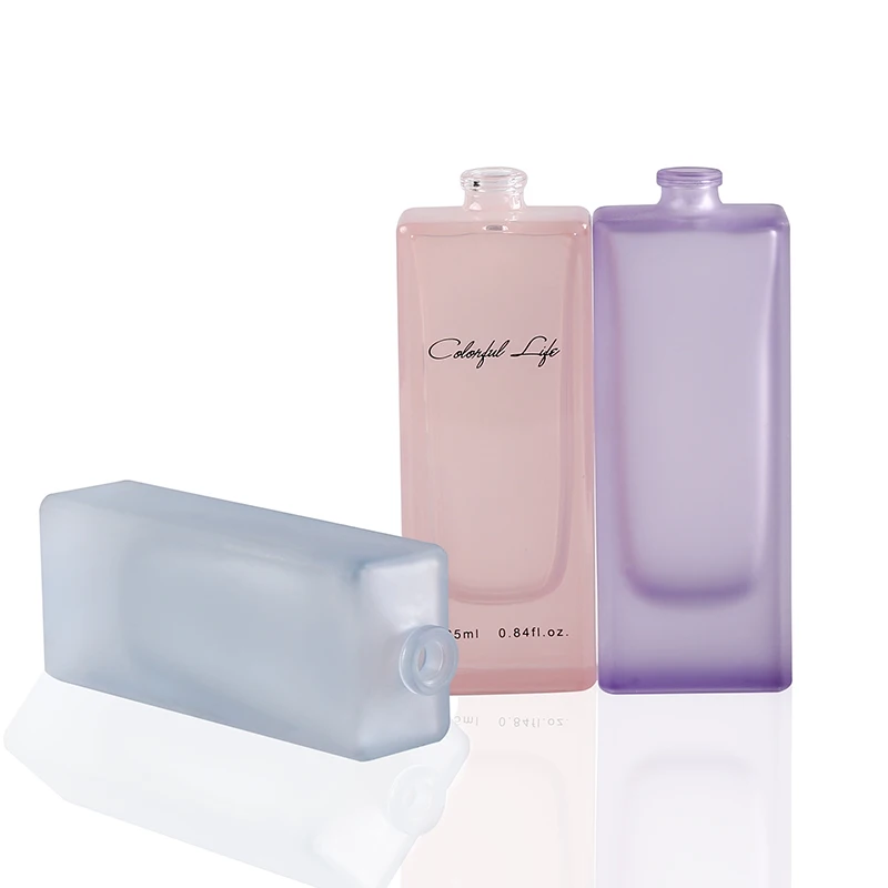 30ml color perfume spray color bottle screen printing logo flat square glass perfume