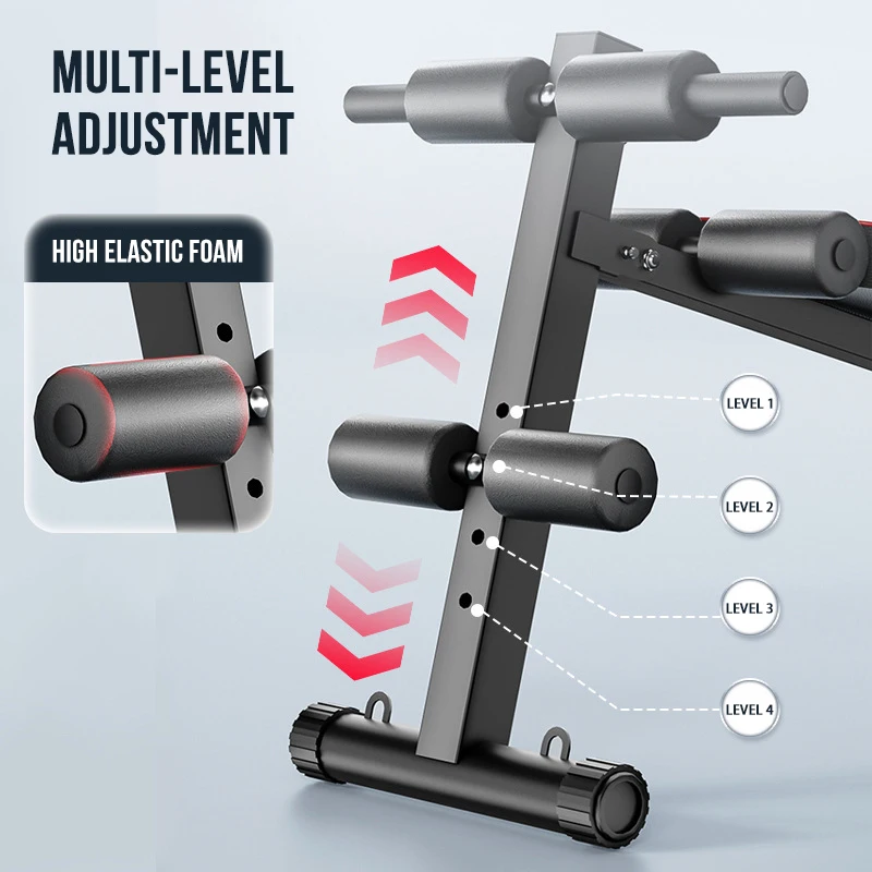 Rouser Fitness Foldable AB Exercise Machine Multifunctional Gym Equipment Adjustable Sit Up Bench Home Fitness Accessories