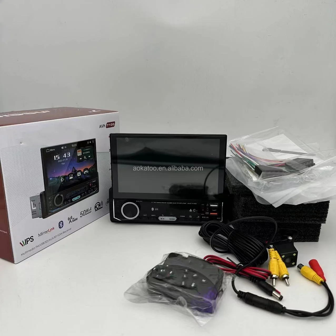 Autoradio Stereo 1Din Player Android OS Car Radio with Built-In GPS MP4 Model TFT Screen Multimedia Manual Bluetooth Audio