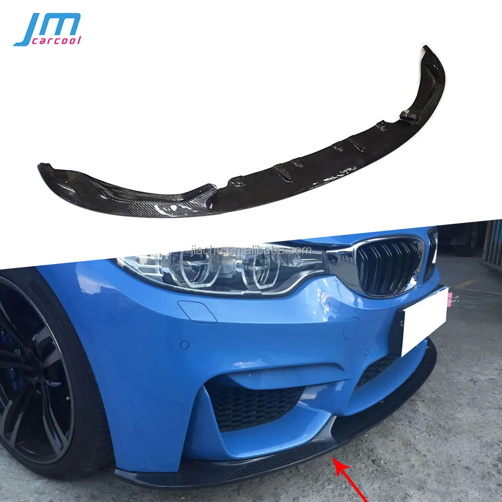 Carbon Fiber / FRP Front Lip Spoiler Apron for BMW M4 M3 F80 F82 F83 2014 -2019 3D Style Bumper Chin Guard car styling