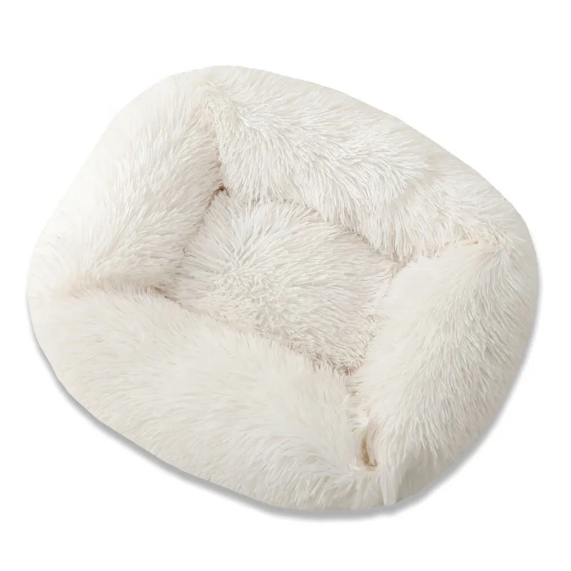 Winter Rectangle Soft Fluffy Pet Bed for Small and Big Animas
