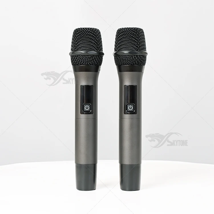 A11 dual channel handheld wireless microphone UHF adjustable