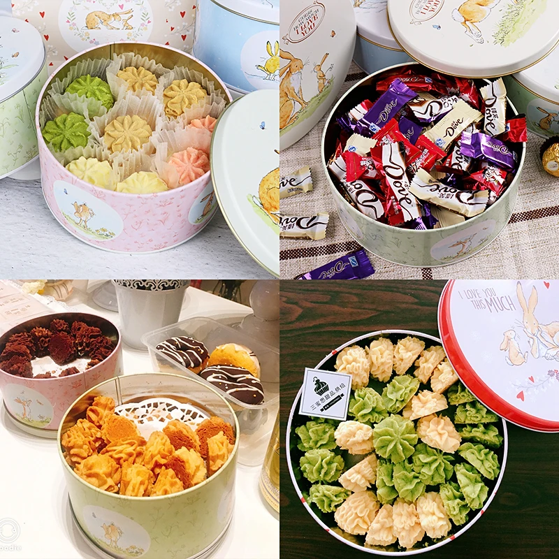 Cookie Tins Round Baking and Cake Tins for Easter, Special Occasion and Holidays