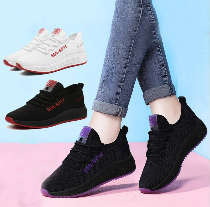 
Factory Sale Cheap Mesh Sneakers For Women Breathable Casual Shoes Slip-on Shoes 
