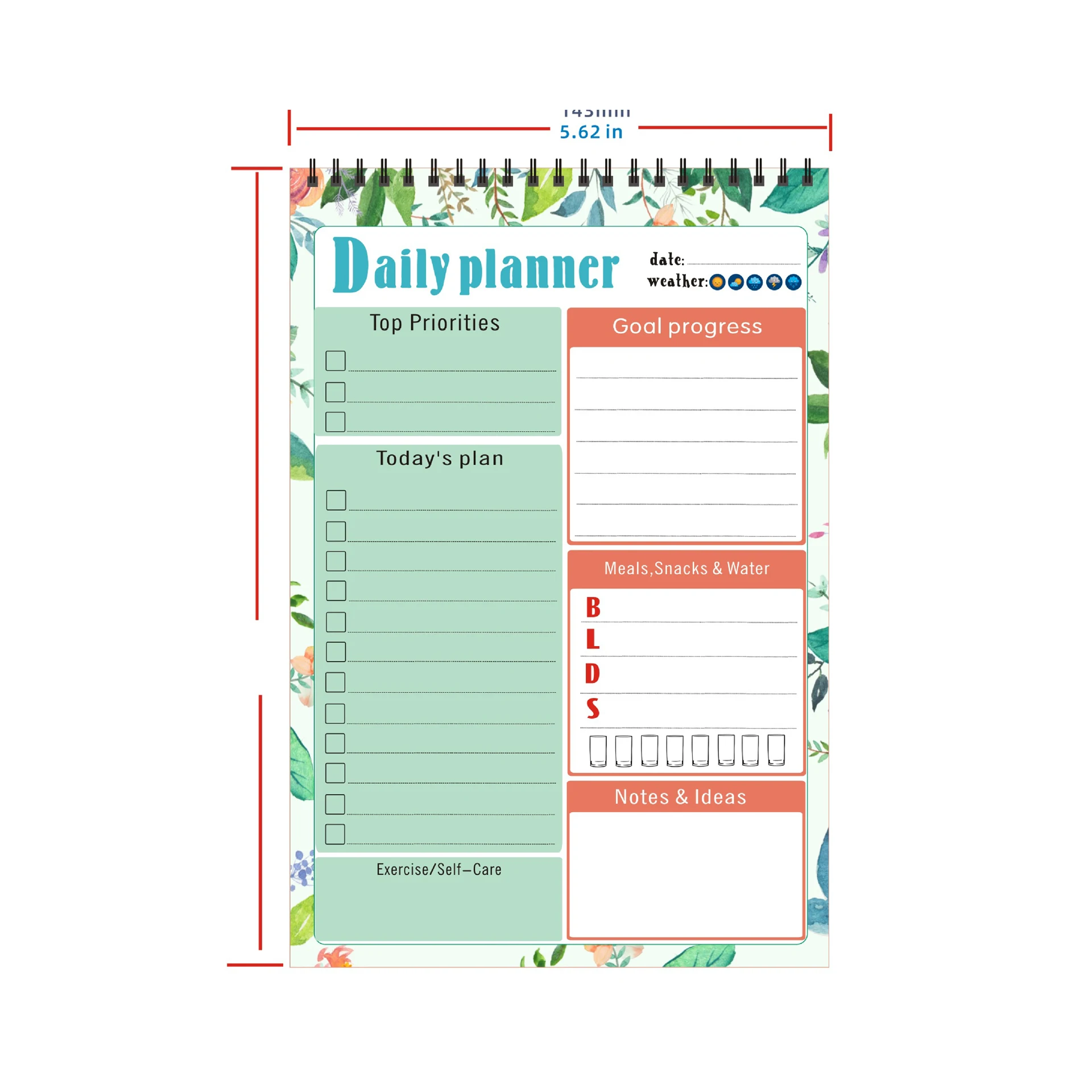 Notepad Daily Planner Weekly plan schedule notebook recipe planner To Do List Today Plan self-discipline