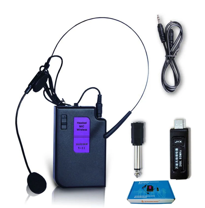 
V11 Headset waist-mounted Microphone advanced receiver Universal anti-interference strong Universal Wireless Microphone 