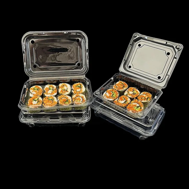 Great Quality Reusable Clear Blister Plastic Box Clamshell Takeout Trays